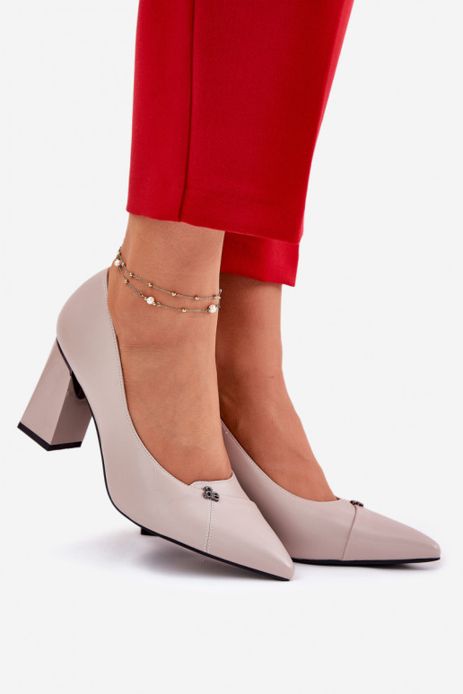 Chaussures avec des talons Style élégant Vinceza 62224 couleur grise