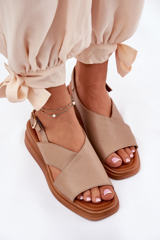 Dames sandalen Op de INig van ecoleer beige Quilara
