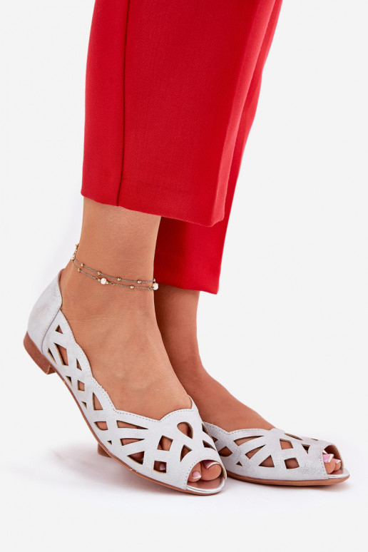 Ballerines ajourées Z Odkrytymi Palcami couleur argent Calgis Ballerines ajourées Z Odkrytymi Palcami couleur argent Calgis