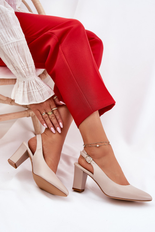 Pratique Chaussures avec des talons Sergio Leone SK162 beige