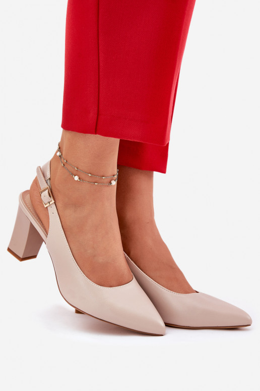 Komfortabel Schuhe mit Absätzen Sergio Leone SK162 Beige