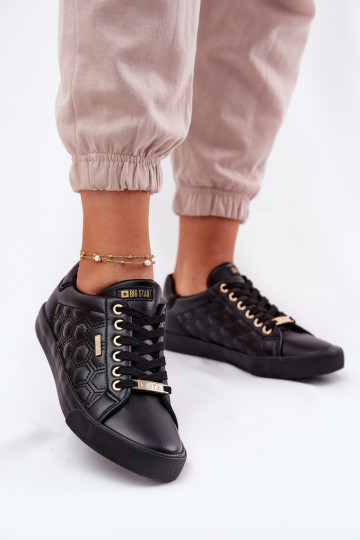 Chaussures de loisirs en cuir écologique Big Star RR274323 couleur noire