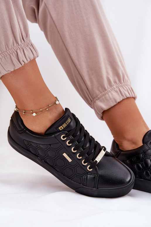 Freizeitschuhe aus Öko-Leder Big Star RR274323 schZuarze Farbe Freizeitschuhe aus Öko-Leder Big Star RR274323 schZuarze Farbe