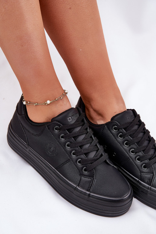 Eko Peau Chaussures de loisirs avec une plateforme Big Star RR274299 couleur noire