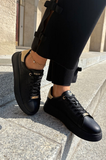 Chaussures modèle baskets Féminin en cuir écologique Big Star RR274257 couleur noire 2