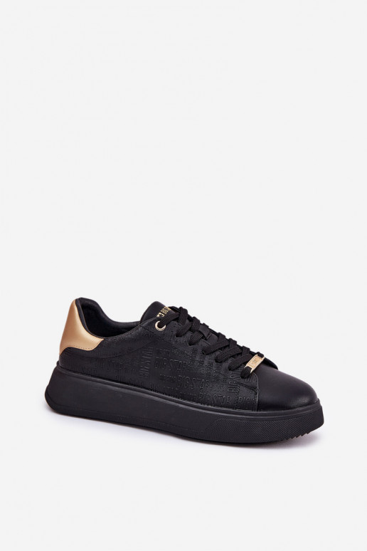 Chaussures modèle baskets Féminin en cuir écologique Big Star RR274257 couleur noire Chaussures modèle baskets Féminin en cuir écologique Big Star RR274257 couleur noire