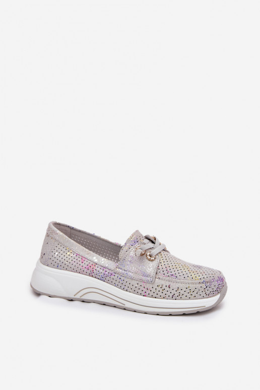 en daim chaussures Fabriqué en cuir naturel avec une plateforme Artiker 56C2104 couleur grise en daim chaussures Fabriqué en cuir naturel avec une plateforme Artiker 56C2104 couleur grise