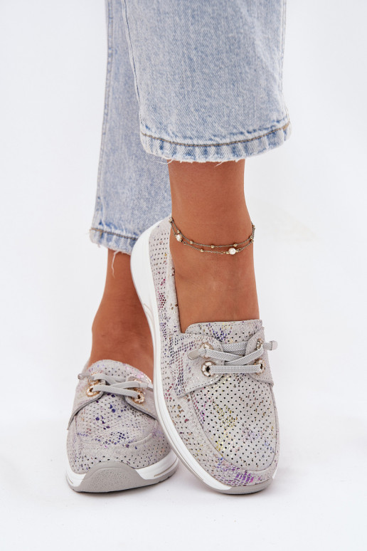 en daim chaussures Fabriqué en cuir naturel avec une plateforme Artiker 56C2104 couleur grise en daim chaussures Fabriqué en cuir naturel avec une plateforme Artiker 56C2104 couleur grise