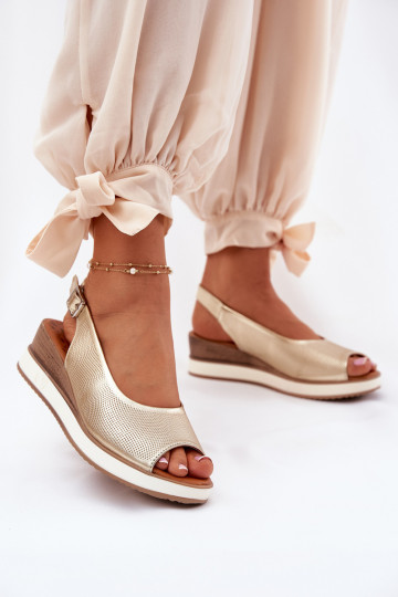 Peau Sandales à plateforme Artiker 56C2312 couleur dorée