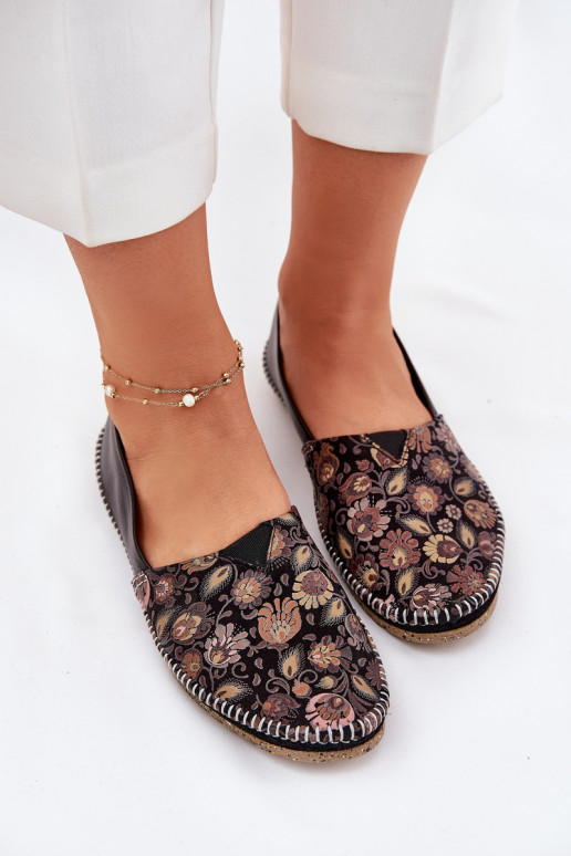 Peau À motifs Ballerines Il fautciejka T1929-71 couleur noire Peau À motifs Ballerines Il fautciejka T1929-71 couleur noire