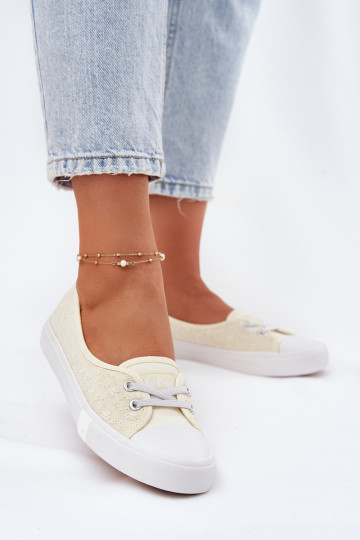 Sneakers Vrijetijdsschoenen Z Haftem Lee Cooper LCIN-25-31-3445L beige