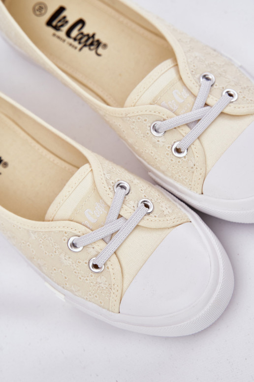 Turnschuhe Freizeitschuhe Z Haftem Lee Cooper LCIN-25-31-3445L Beige