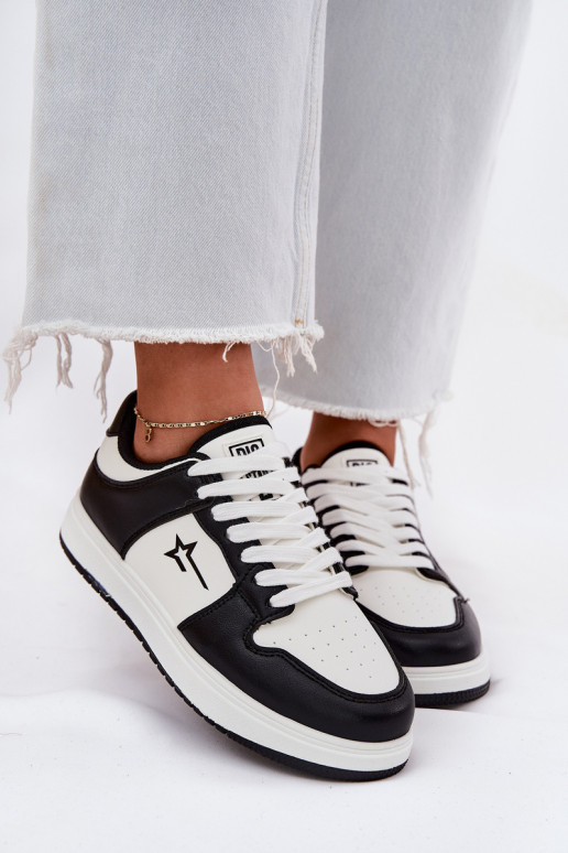 Sneakers Stilvollllschuhe Feminin Big Star RR274A240 HI-POLY SYSTEM INeiß-schZuarze Farbe