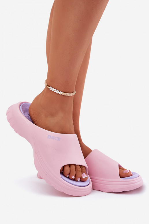 Pantoufles légères Pantoufles pour femmes Big Star RR274A587 couleur rose Pantoufles légères Pantoufles pour femmes Big Star RR274A587 couleur rose