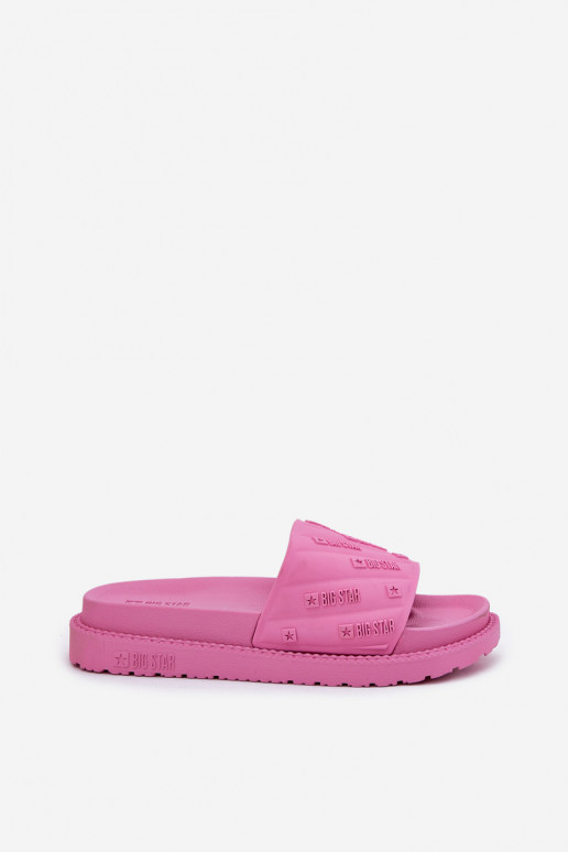 Damenhausschuhe mit einer Plattform Big Star RR274A541 pinke Farbe Damenhausschuhe mit einer Plattform Big Star RR274A541 pinke Farbe