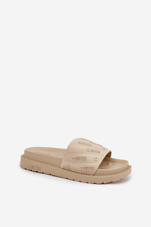 Damespantoffels met platform Big Star RR274A542 beige Damespantoffels met platform Big Star RR274A542 beige