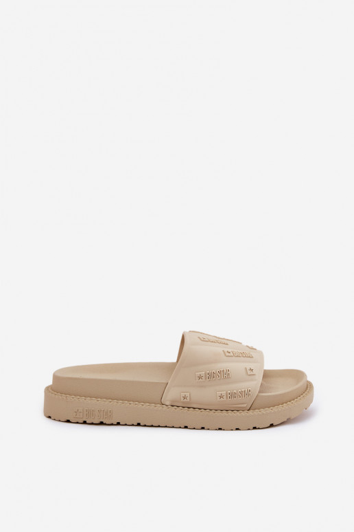 Damespantoffels met platform Big Star RR274A542 beige Damespantoffels met platform Big Star RR274A542 beige