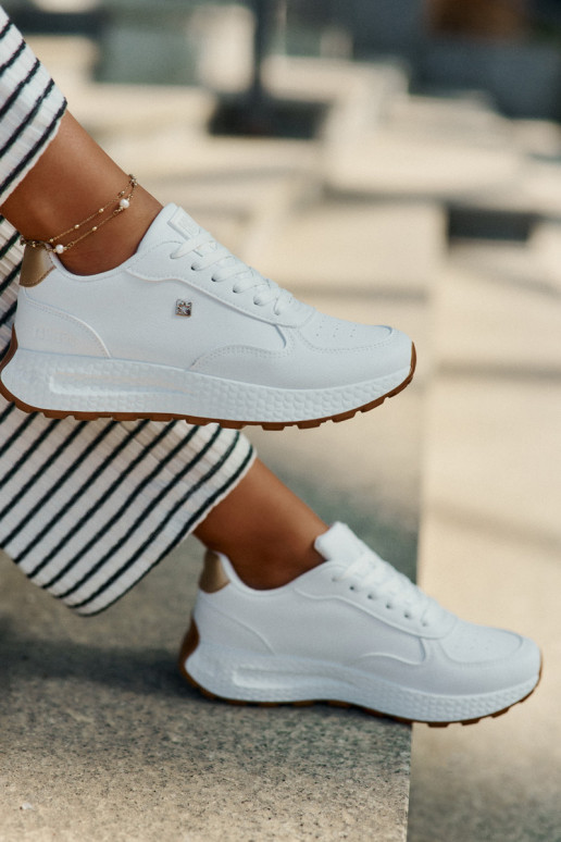 Baskets pour femmes Big Star RR274629 HI-POLY SYSTEM blanches