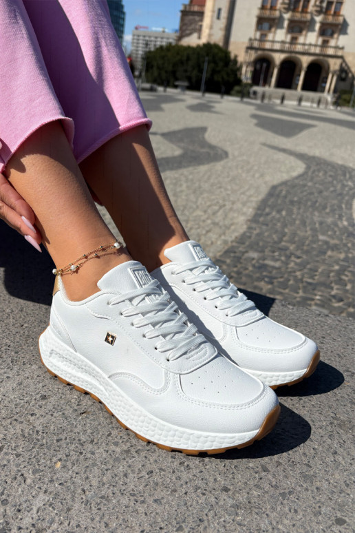 Baskets pour femmes Big Star RR274629 HI-POLY SYSTEM blanches