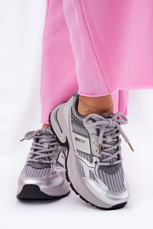 Dames grijze sneakers Big Star RR274A193 Dames grijze sneakers Big Star RR274A193