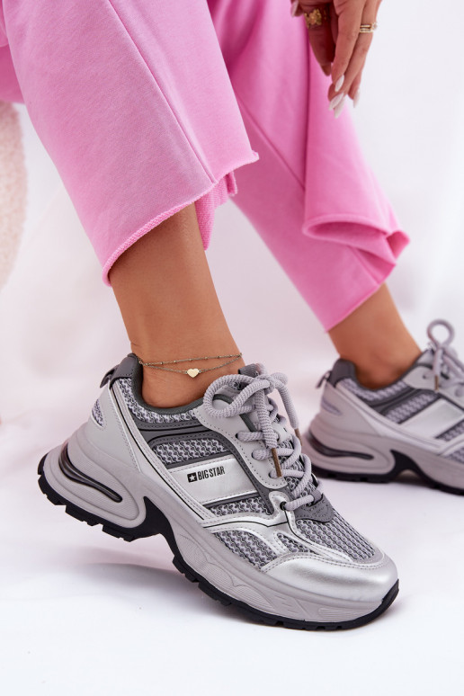 Baskets grises pour femmes Big Star RR274A193