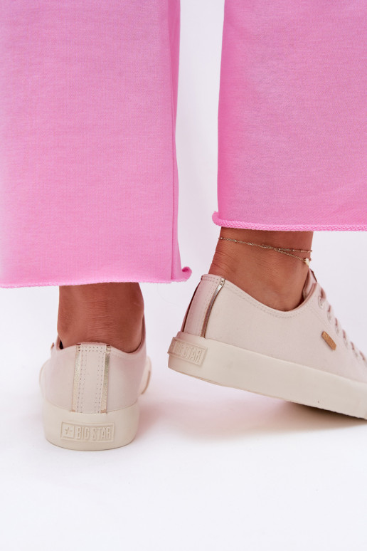 Dames zandkleurige vrijetijdsschoenen Big Star RR274768 Dames zandkleurige vrijetijdsschoenen Big Star RR274768