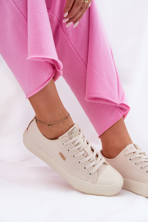 Damen sandfarbene Freizeitschuhe Big Star RR274768 Damen sandfarbene Freizeitschuhe Big Star RR274768