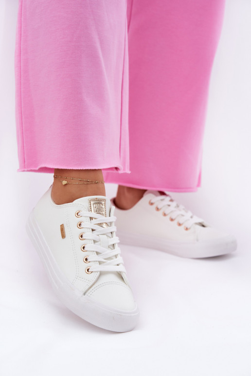 Dames witte vrijetijdsschoenen van kunstleer Big Star RR274748 Dames witte vrijetijdsschoenen van kunstleer Big Star RR274748