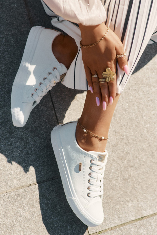 Damen weiße Freizeitschuhe aus Kunstleder Big Star RR274748 Damen weiße Freizeitschuhe aus Kunstleder Big Star RR274748