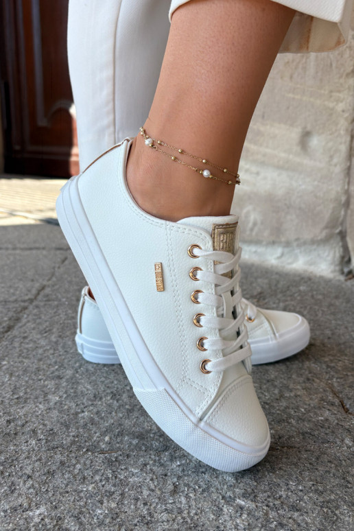 Dames witte vrijetijdsschoenen van kunstleer Big Star RR274748 Dames witte vrijetijdsschoenen van kunstleer Big Star RR274748