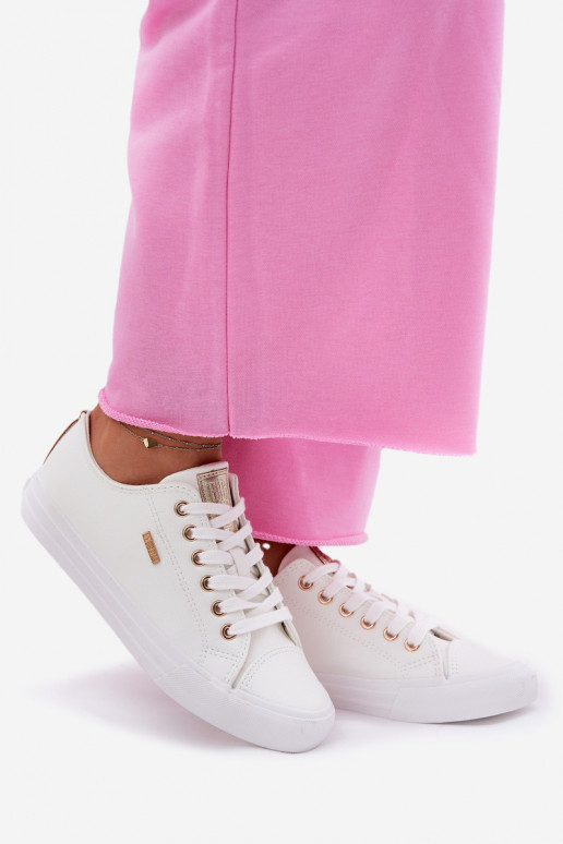 Dames witte vrijetijdsschoenen van kunstleer Big Star RR274748 Dames witte vrijetijdsschoenen van kunstleer Big Star RR274748