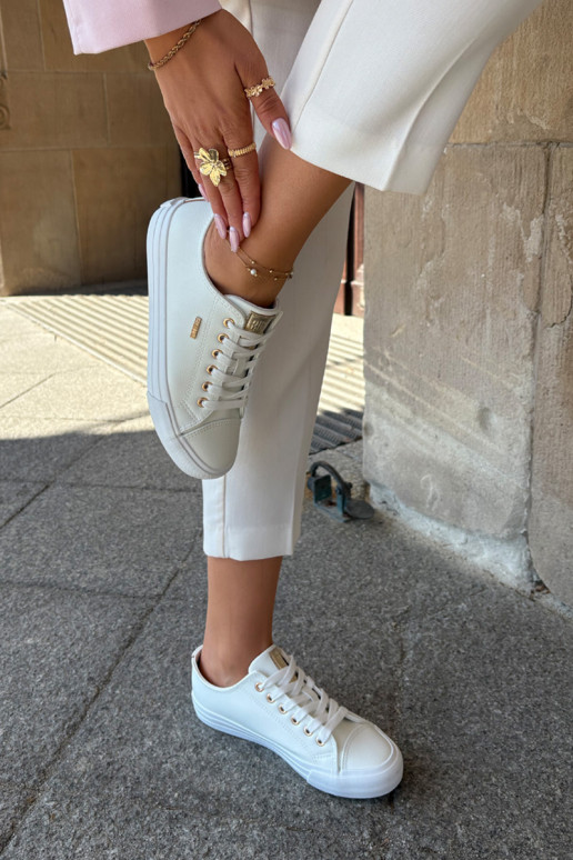 Dames witte vrijetijdsschoenen van kunstleer Big Star RR274748 Dames witte vrijetijdsschoenen van kunstleer Big Star RR274748