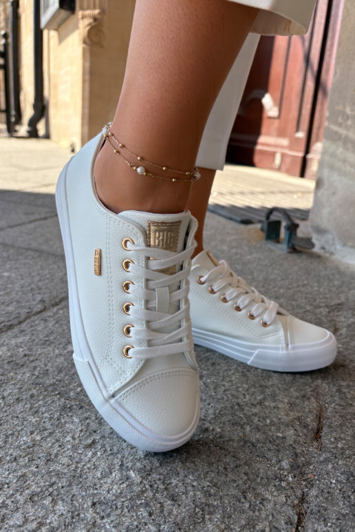 Dames witte vrijetijdsschoenen van kunstleer Big Star RR274748 Dames witte vrijetijdsschoenen van kunstleer Big Star RR274748