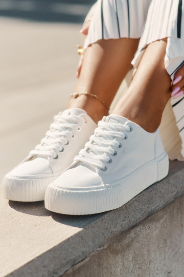 Chaussures décontractées blanches pour femmes Big Star RR274405