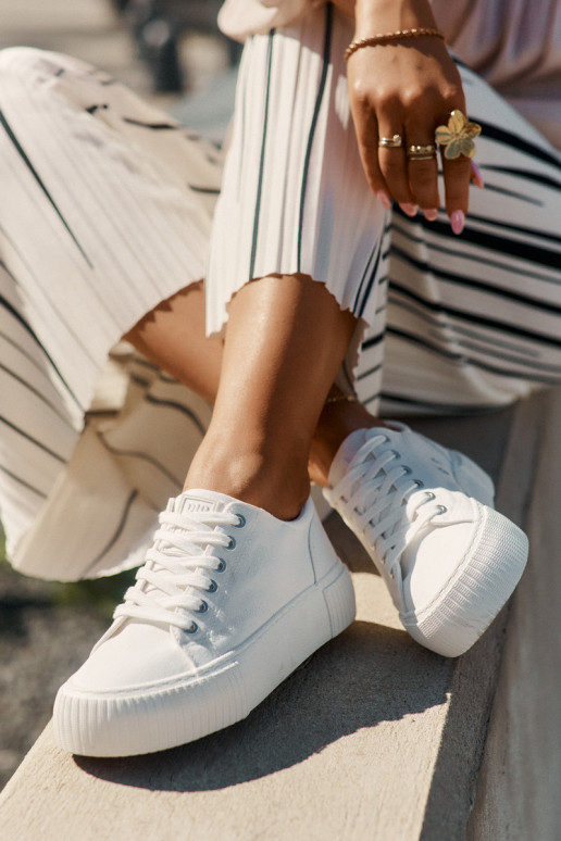 Damen weiße Freizeitschuhe Big Star RR274405