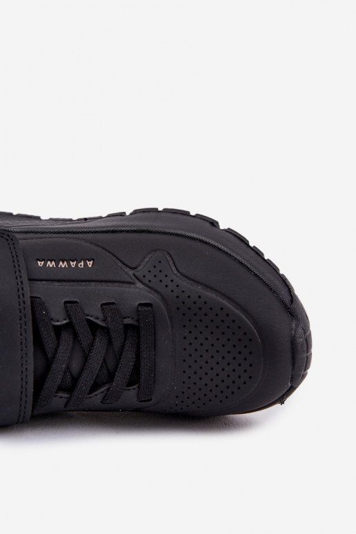 Puéril  baskets avec une plateforme couleur noire Mirivia Puéril  baskets avec une plateforme couleur noire Mirivia