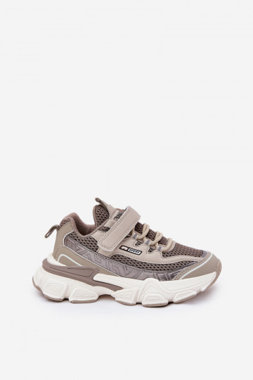 Sneakers model schoenen schoenen Kindersneakers met zelfklevende bevestigingsmiddelen kaki kleuren Ronivelle 2