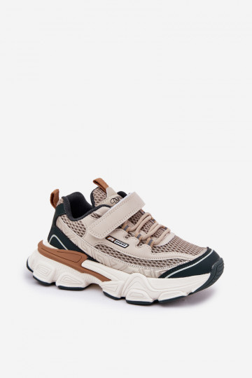 Sneakers Stilvollllschuhe Schuhe Kinder-Sneaker mit Klebeverschlüssen Beige Ronivelle