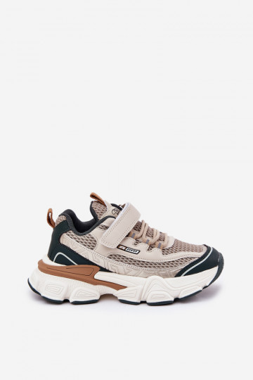 Sneakers model schoenen schoenen Kindersneakers met zelfklevende bevestigingsmiddelen beige Ronivelle 2