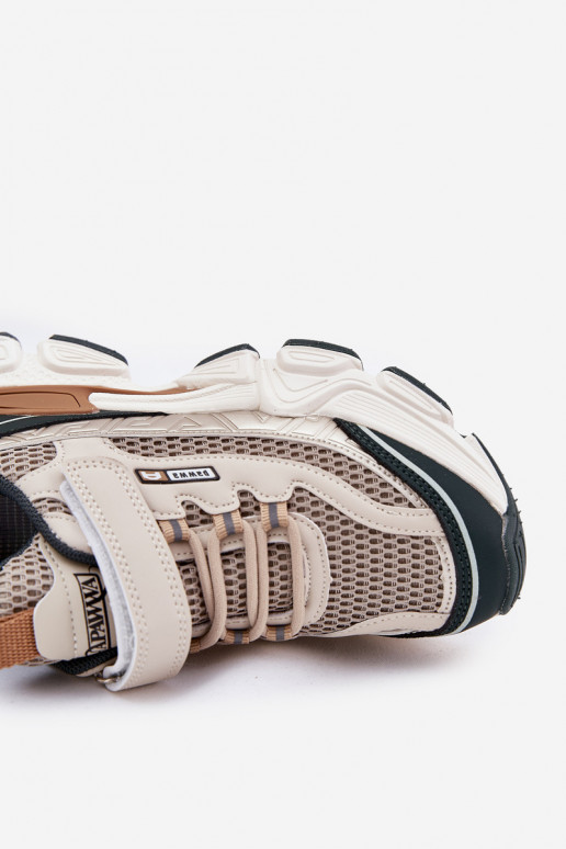 Chaussures modèle baskets chaussures Baskets pour enfants avec attaches adhésives beige Ronivelle