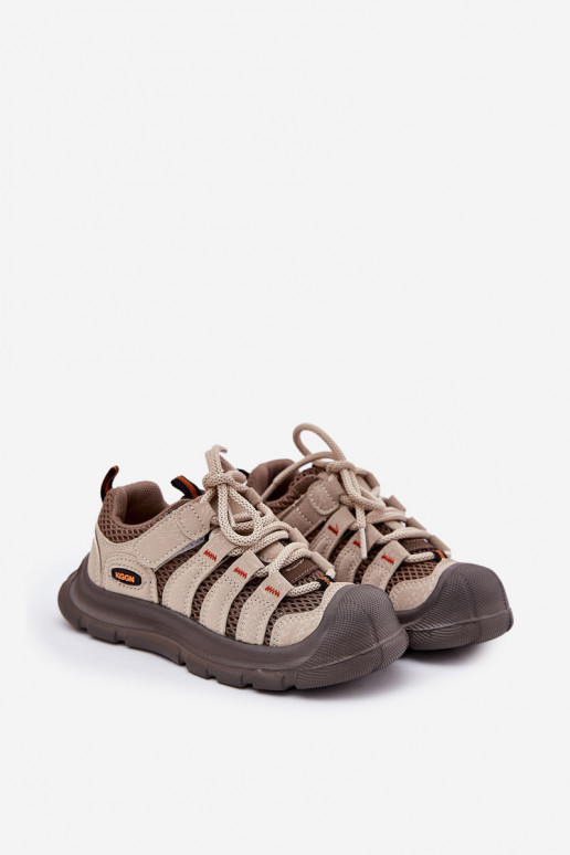 Kinderschoenen Sportieve stijl Trekken beige Falenisa Kinderschoenen Sportieve stijl Trekken beige Falenisa