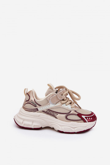 Sneakers model schoenen Kinderen Op dikke zool gouden kleur Xairana 2