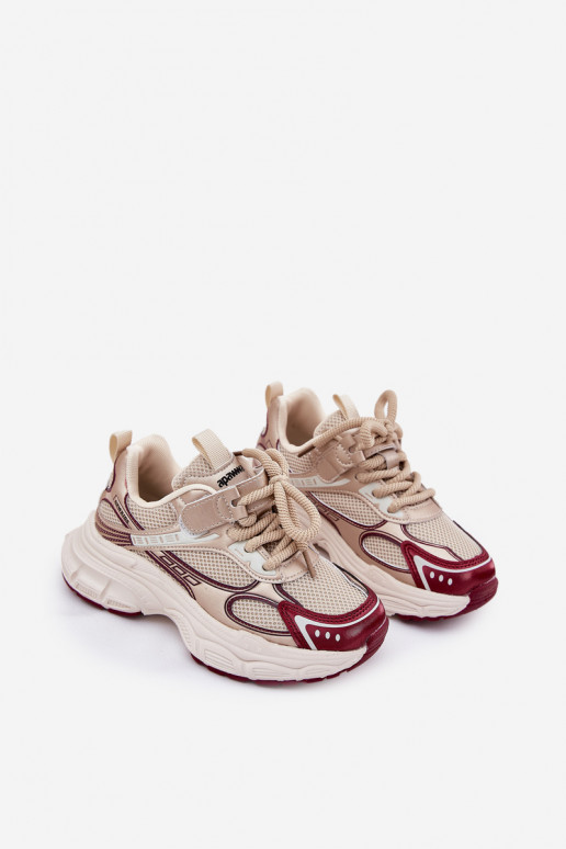 Sneakers Stilvollllschuhe Kindisch Auf dicker Sohle goldene Farbe Xairana