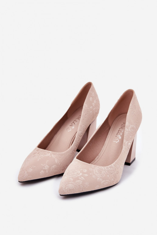 Elegante stijl Schoenen met hakken IN roze Vinceza 62223 beige Elegante stijl Schoenen met hakken IN roze Vinceza 62223 beige