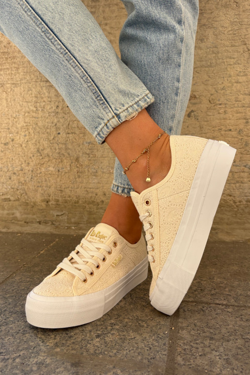 Freizeitschuhe mit Spitze Lee Cooper LCIN-25-31-3440L Beige Freizeitschuhe mit Spitze Lee Cooper LCIN-25-31-3440L Beige