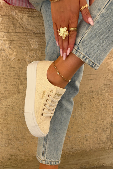 Freizeitschuhe mit Spitze Lee Cooper LCIN-25-31-3440L Beige 2