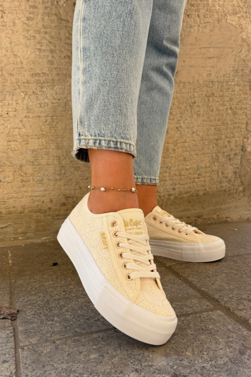 Vrijetijdsschoenen met kant Lee Cooper LCIN-25-31-3440L beige Vrijetijdsschoenen met kant Lee Cooper LCIN-25-31-3440L beige