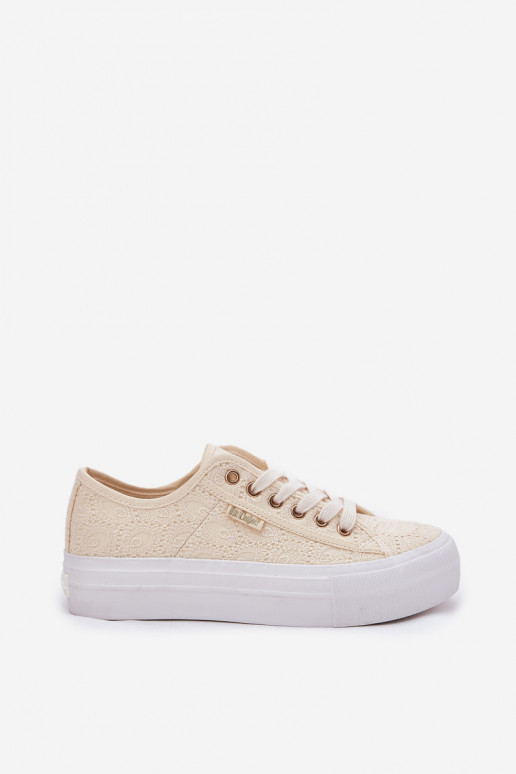 Vrijetijdsschoenen met kant Lee Cooper LCIN-25-31-3440L beige Vrijetijdsschoenen met kant Lee Cooper LCIN-25-31-3440L beige