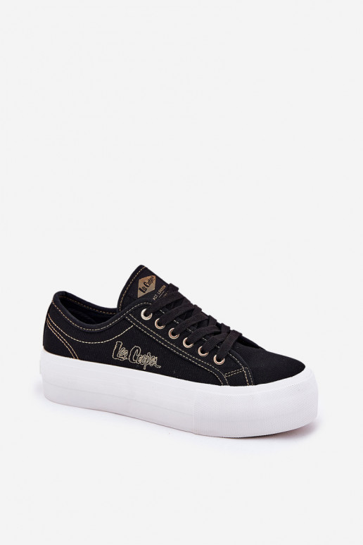 Baskets textiles avec une plateforme Lee Cooper LCDANS-25-31-3431L couleur noire Baskets textiles avec une plateforme Lee Cooper LCDANS-25-31-3431L couleur noire