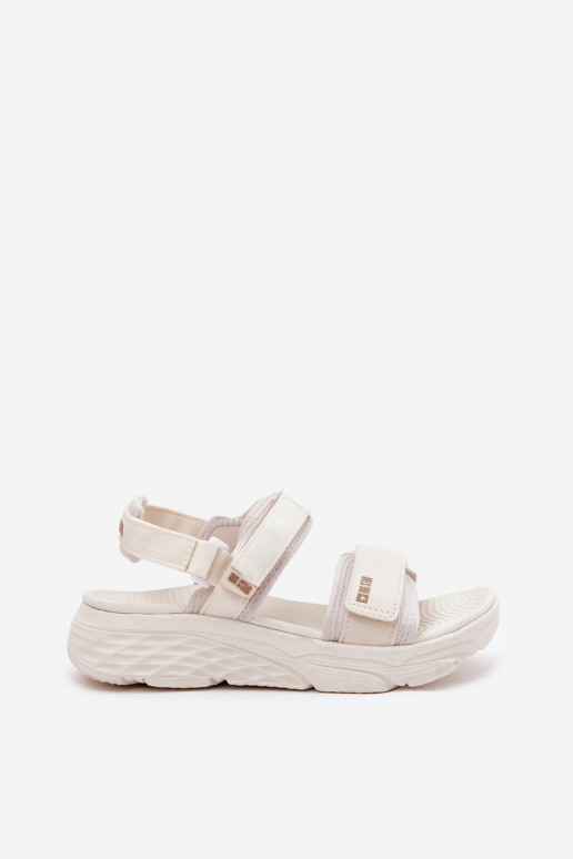 Style sportif Sandales pour femmes avec une plateforme Big Star RR274A076 beige